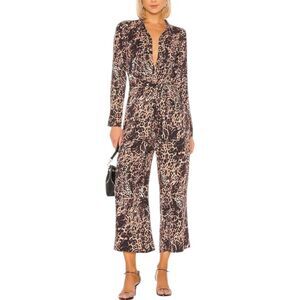 One Teaspoon Leopard Print Big Cat Bad Valentine Jumpsuit L
